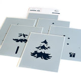 Pinkfresh Studio - Under the Christmas Tree layering stencil set