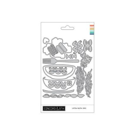 Concord & 9th - Lotsa Pasta Turnaboutª Stamp Set (6" x 8") & Die Bundle - Postage as per Actual