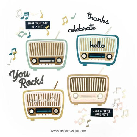 Concord & 9th - Retro Radio Stamp Set (4" x 6") & Die Bundle