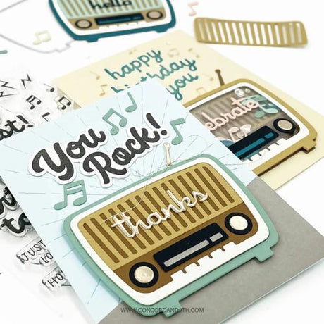 Concord & 9th - Retro Radio Stamp Set (4" x 6") & Die Bundle