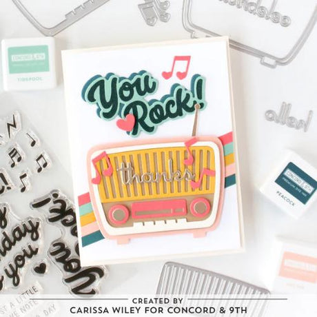 Concord & 9th - Retro Radio Stamp Set (4" x 6") & Die Bundle