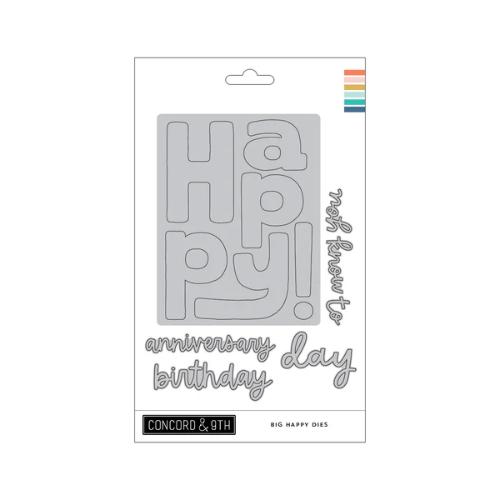 Concord & 9th - Big Happy Patterns Stamp Set (6 x 6) & Dies Bundle - Postage as per Actual