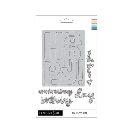 Concord & 9th - Big Happy Patterns Stamp Set (6 x 6) & Dies Bundle - Postage as per Actual