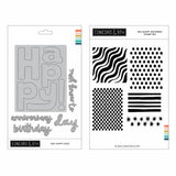 Concord & 9th - Big Happy Patterns Stamp Set (6 x 6) & Dies Bundle - Postage as per Actual
