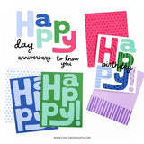 Concord & 9th - Big Happy Patterns Stamp Set (6 x 6) & Dies Bundle - Postage as per Actual
