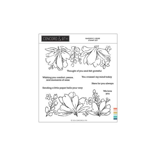 Concord & 9th - Garden's Edge Stamp Set (6 x 6), Stencils & Dies Bundle - Postage as per Actual