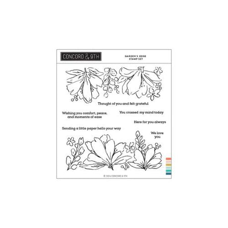 Concord & 9th - Garden's Edge Stamp Set (6 x 6), Stencils & Dies Bundle - Postage as per Actual