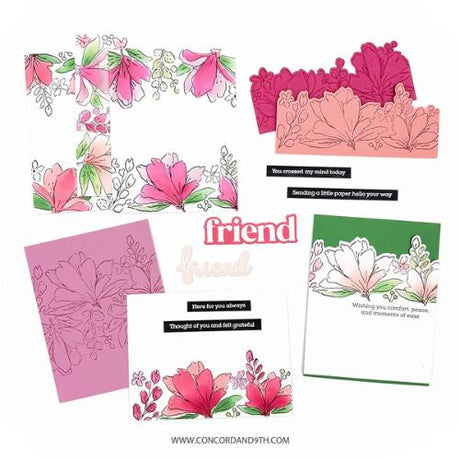 Concord & 9th - Garden's Edge Stamp Set (6 x 6), Stencils & Dies Bundle - Postage as per Actual