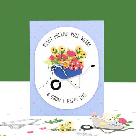 Concord & 9th - Wheelbarrow Wishes Stamp Set (4 x 4) & Dies Bundle