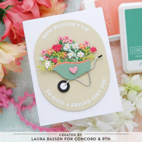 Concord & 9th - Wheelbarrow Wishes Stamp Set (4 x 4) & Dies Bundle