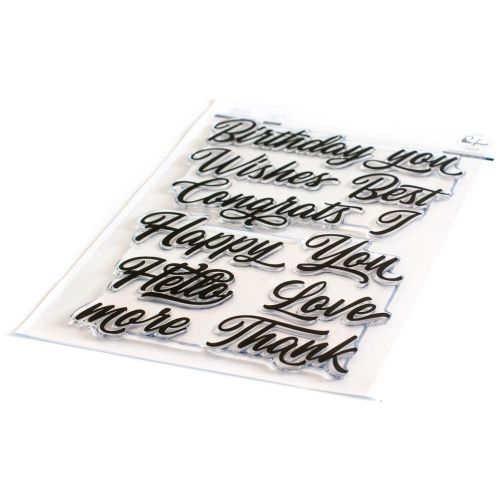 Pinkfresh Studio - Brushed Sentiments stamp set