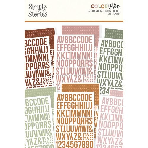 Simple Stories Color Vibe Alphabet Sticker Book Boho (1758pcs) (13479)