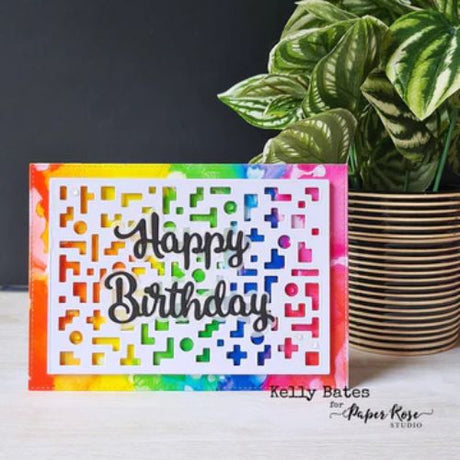 Paper Rose Studio - Happy Birthday Large Layered Metal Cutting Die 16874
