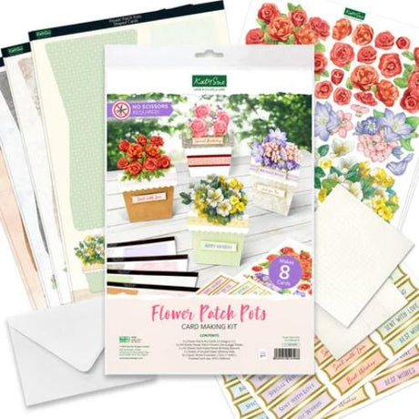 Katy Sue Designs Flower Patch Pots Card Making Kit (17-10075FPP)