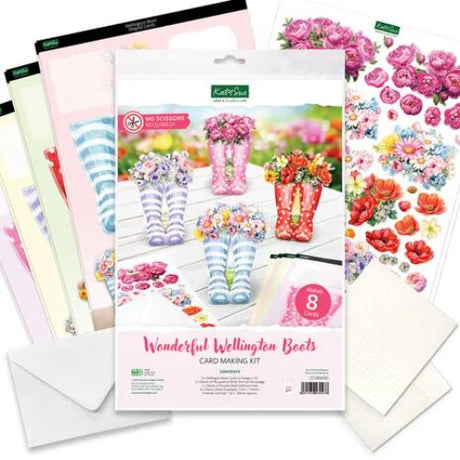 Katy Sue Designs Wonderful Wellington Boots Card Making Kit (17-10083WWB)