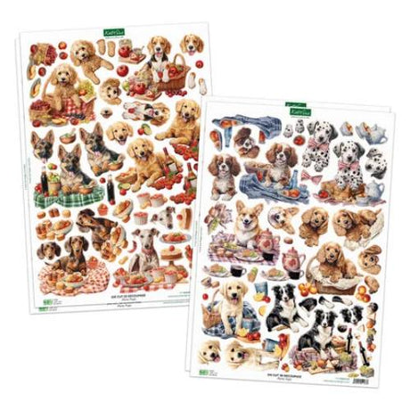 Katy Sue Designs Picnic Pups Die Cut Topper & Decoupage Collection (17-10084PUP)