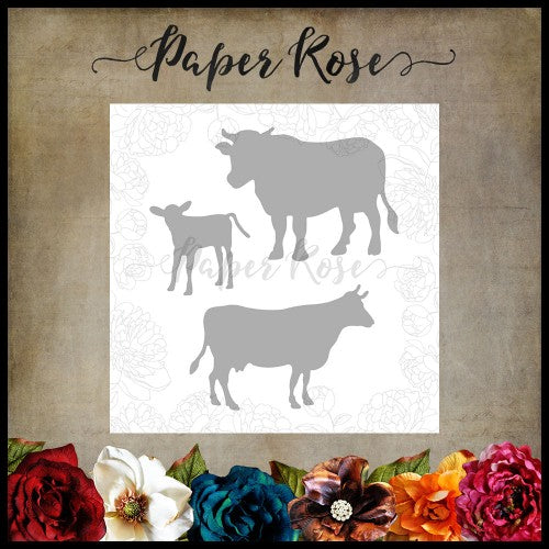 Paper Rose - Cow Family Metal Cutting Die