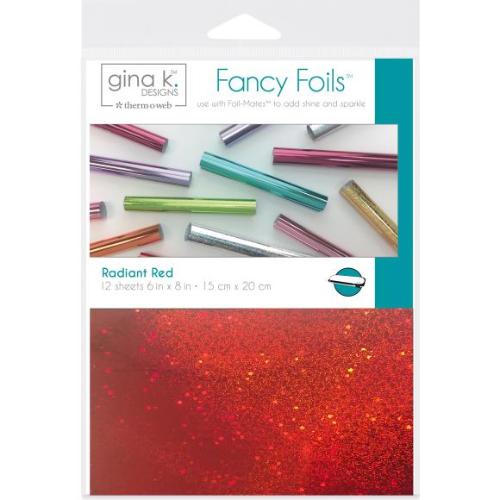 Gina K Designs Fancy Foil 6"X8" 12/Pkg Radiant Red