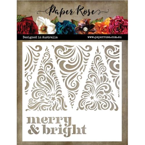 Paper Rose Studio - Merry & Bright 6x6" Stencil