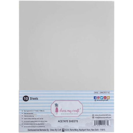 Dress My Craft - Dress My Craft Acetate Sheets A4 10/Pkg-100 Microns
