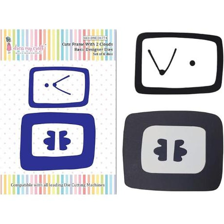 Dress My Craft - Cute Frame with 2 Clouds