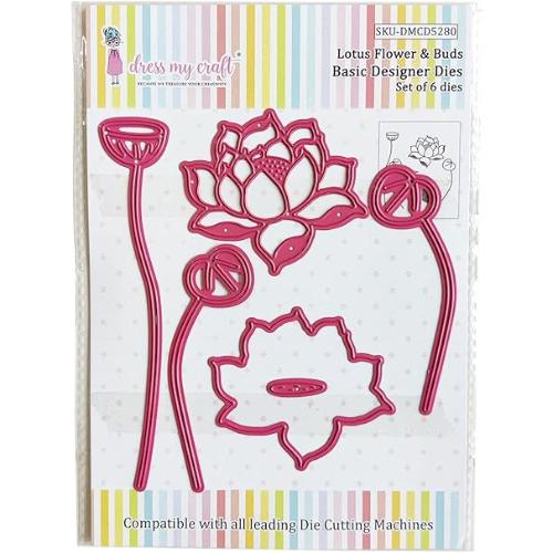 Dress My Craft - Lotus Flower & Buds Dies
