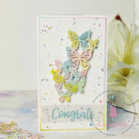 Dress My Craft - Rainbow Heart Droplets Assorted