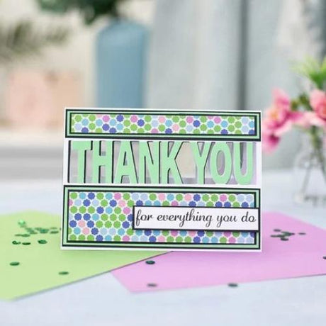 Crafters Companion - THANK YOU For Everything Stamp & Die