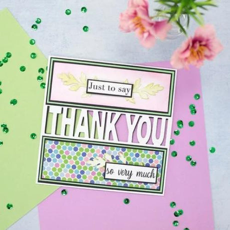 Crafters Companion - THANK YOU For Everything Stamp & Die