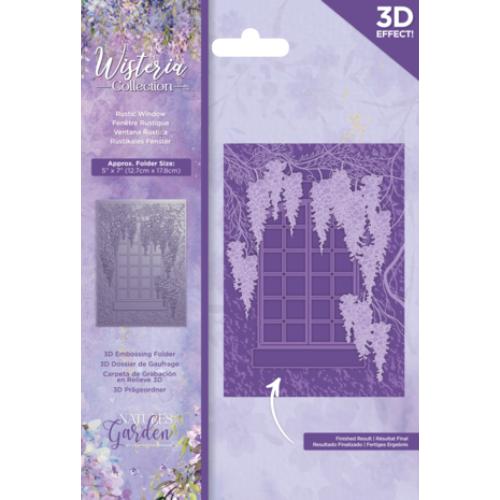 Crafters Companion - Wisteria Collection 3d Embossing Folder Rustic Window (Ng-Wc-Ef5-3d-Rwi)