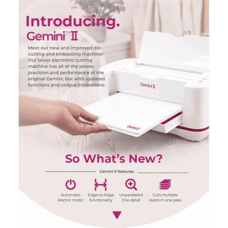 Gemini II Die Cutting and Embossing Machine - NZ Compatible 220v To 240v - Will require a traveler's Plug - Postage as per Actual