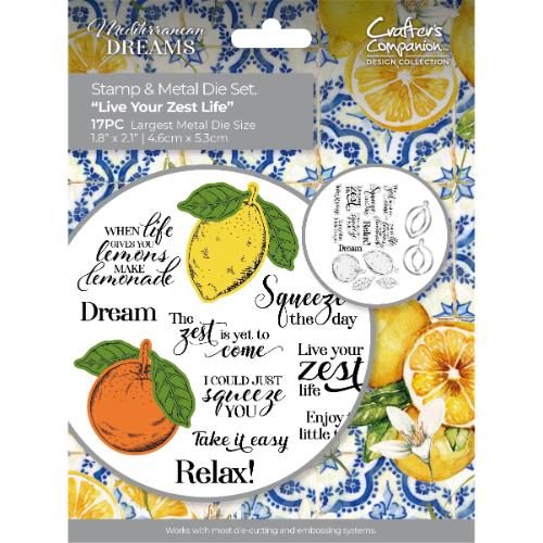 Crafter's Companion - Live Your Zest Life Stamp & Die Set