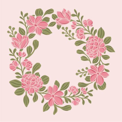 Crafter's Companion Floral Elegance Layering Stencil Floral Wreath (S-FE-STEN5-FLWR)