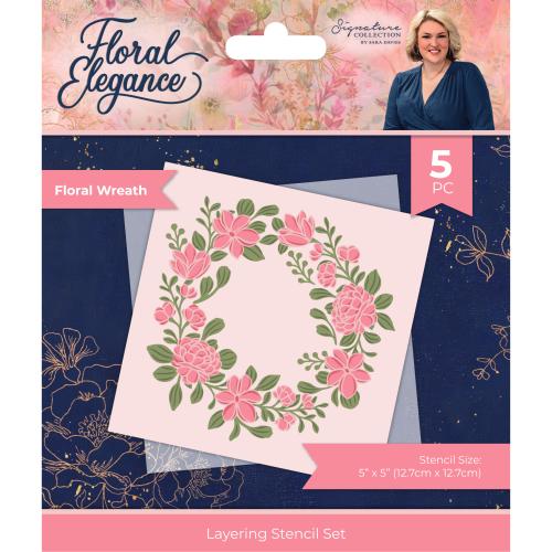 Crafter's Companion Floral Elegance Layering Stencil Floral Wreath (S-FE-STEN5-FLWR)