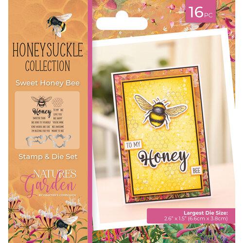 Crafter's Companion - Honeysuckle Collection Stamp & Die Set - Sweet Honey Bee