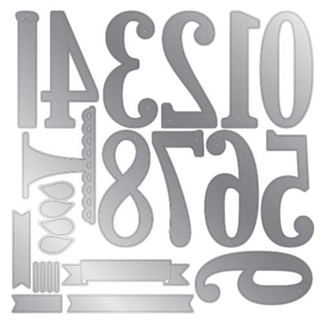 Crafter's Companion Everyday Numbers Stamps & Dies Set