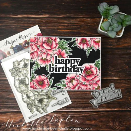 Paper Rose Studio - Happy Birthday Chunky Layered Metal Cutting Die 19547