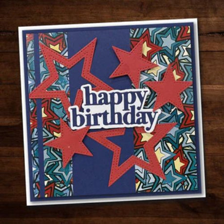Paper Rose Studio - Happy Birthday Chunky Layered Metal Cutting Die 19547