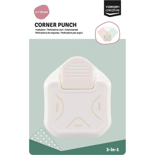 Vaessen Creative - 3-in-1 Corner Punch 4-7-10mm - Postage as per Actual