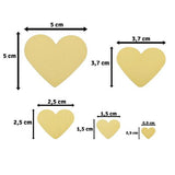 Vaessen Creative - Craft Punch Set Hearts 5pcs - Postage as per Actual