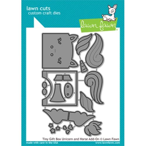 Lawn Cuts - Tiny Gift Box Unicorn and Horse Add-On Dies