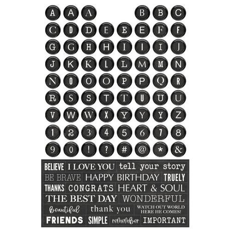 Simple Stories Simple Vintage Essentials Color Palette Letters & Labels Sticker Book (22236)
