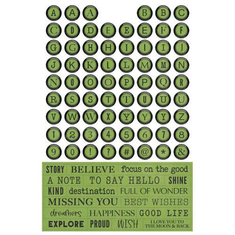 Simple Stories Simple Vintage Essentials Color Palette Letters & Labels Sticker Book (22236)