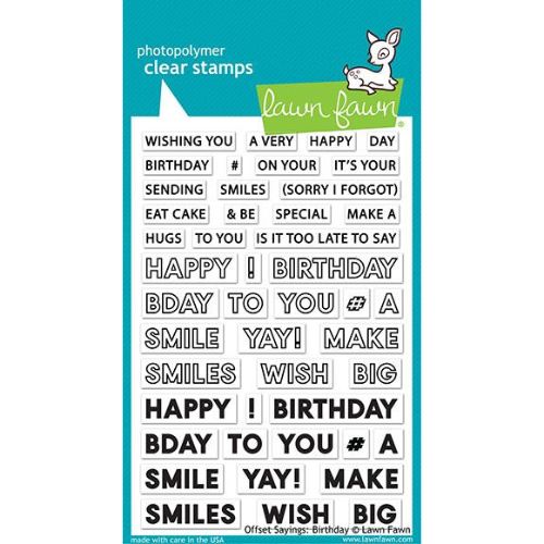 Lawn Fawn - Offset Sayings: Birthday