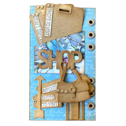Elizabeth Craft Designs Once in a Lifetime Die Slanting Library Pocket With Bag (2255)
