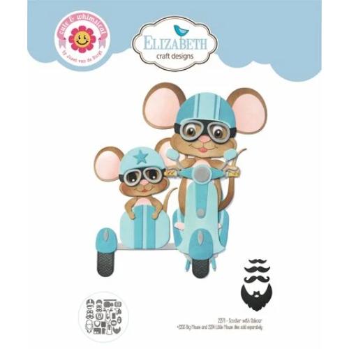 Elizabeth Craft Designs Good Times Die Scooter with Sidecar (2259)