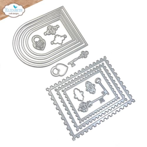 Elizabeth Craft Designs Romantic Revival Die Postage, Arches & Keys (2303)