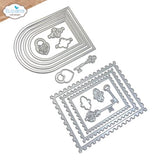 Elizabeth Craft Designs Romantic Revival Die Postage, Arches & Keys (2303)