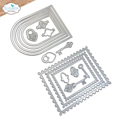 Elizabeth Craft Designs Romantic Revival Die Postage, Arches & Keys (2303)