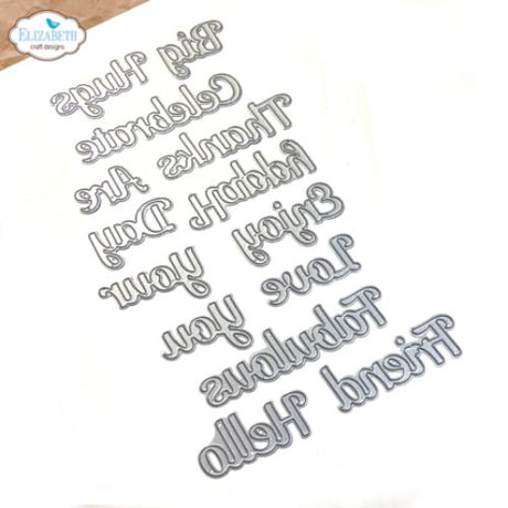 Elizabeth Craft Designs Romantic Revival Die Everyday Big Words (2305)